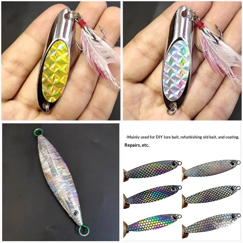 18Pcs Fish Scale Lure Tapes 20x10CM Flasher Dodger Baits Lure Making Fly Reflective Holographic Fishing Sticker For Fishing Lure view 4