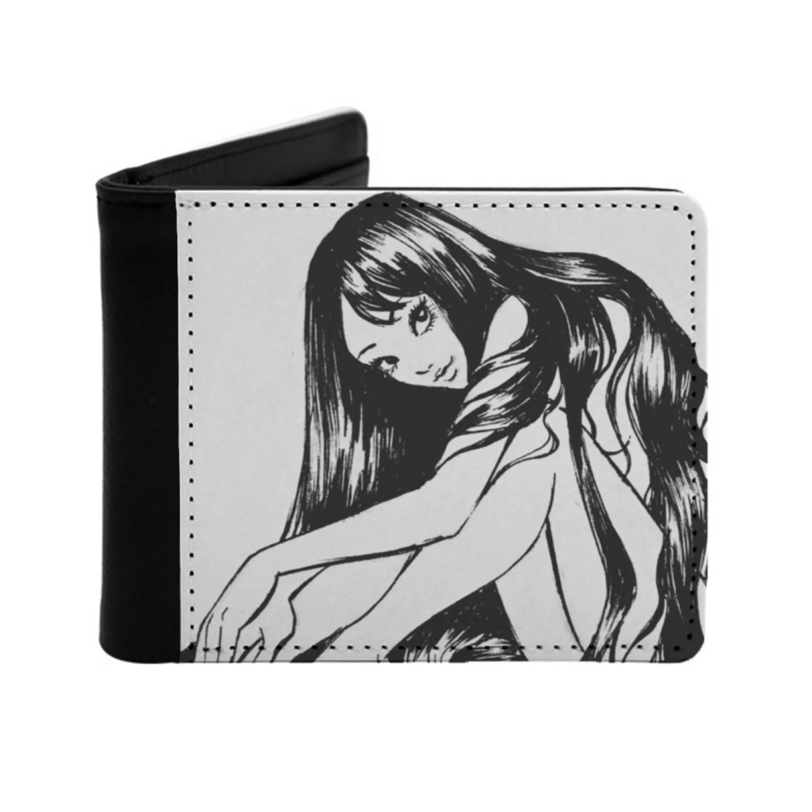 

Tomie Short Men's Wallet Multifunction Purse Male Pu Leather Wallet Manga Tomie Horror Ink Personalized Print Vintage