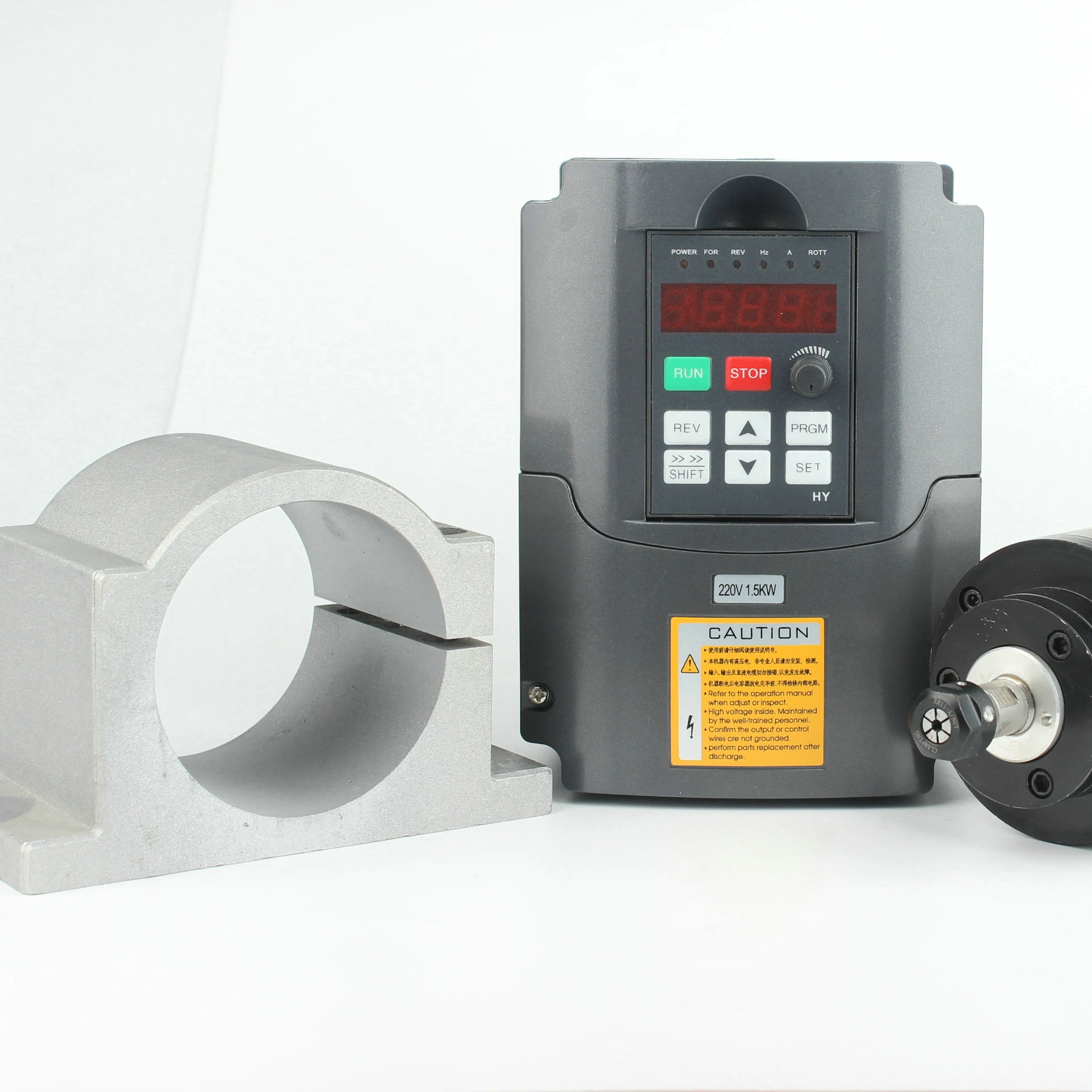 

1.5kw Spindle Water Cooled Kit ER16 ER11 Milling Spindle Motor with VFD 80mm Clamp