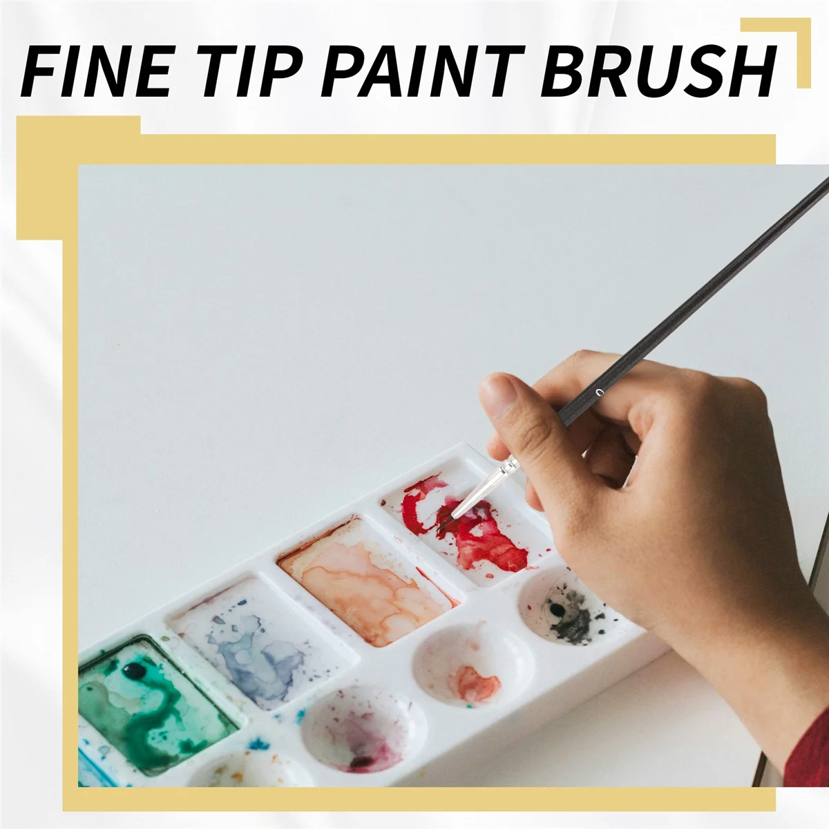 A97G 60 قطعة من فرش الطلاء التفصيلي، فرشاة طلاء ذات أطراف رفيعة مع 3 أحجام 0 00 000 فرشاة بطانة طلاء دقيقة صغيرة الحجم