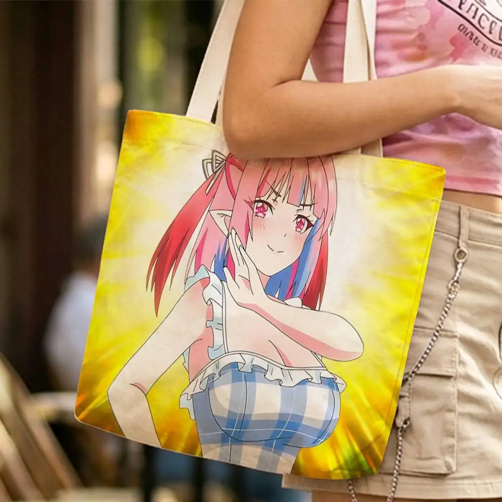 K-Kanan-sama Anime Kanan Choroi Waterproof Lined Canvas bags suitable for going to class, shopping, gifts, and commuting