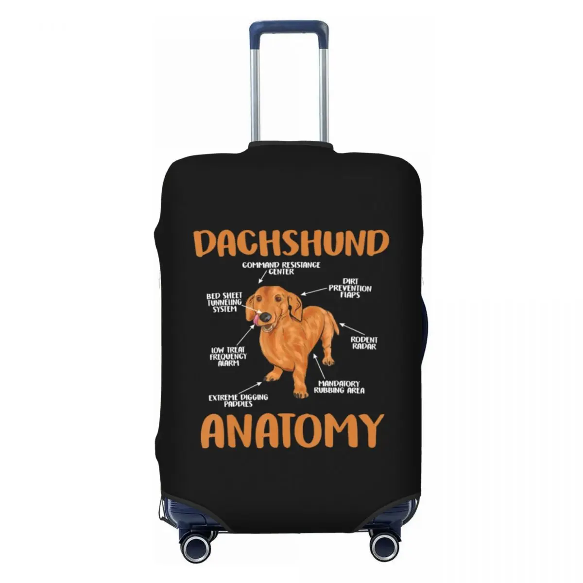 

Custom Cute Dachshund Dog Luggage Cover Elastic Puppy Pet Travel Suitcase Protective Covers Fits 18-32 Inch