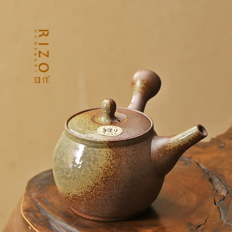 Japan Imported Changsha Burning Side Handle Teapot Shilong Kiln Village Yangxingzuo Kiln Baked Clay Pot Urgent