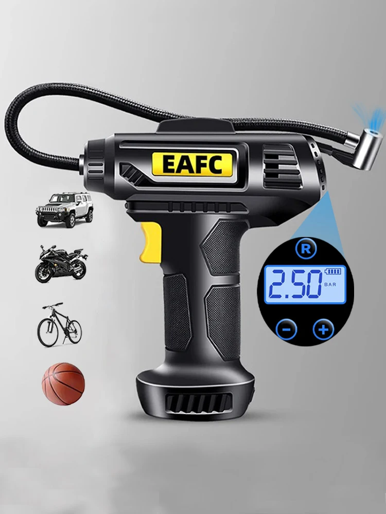 AliExpress EAFC 120W Car Air Compressor Portable Electric Tire Inflator Pump Wireless Air Pump For Car Bike Motorcycle Boat Bicycle Pump
