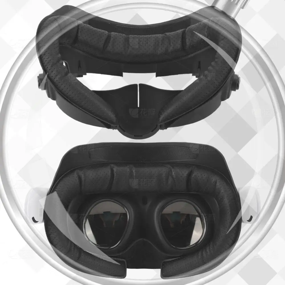 

Комплект из 6 предметов для Oculus Quest 3: кронштейн для лица, накладка на лицо из полиуретана и ледяного шелка, защита для линз, салфетка для линз