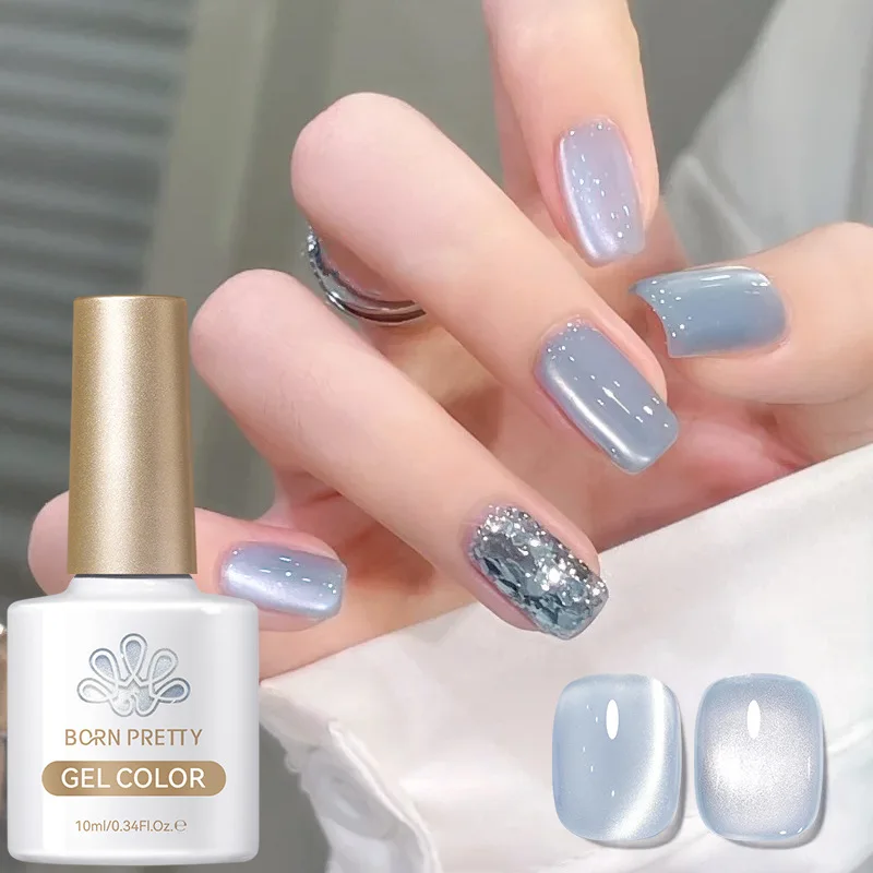 

Nail art moonlight cat eye glue ice-penetrating haze blue cat eye nail phototherapy glue Manicures and tools