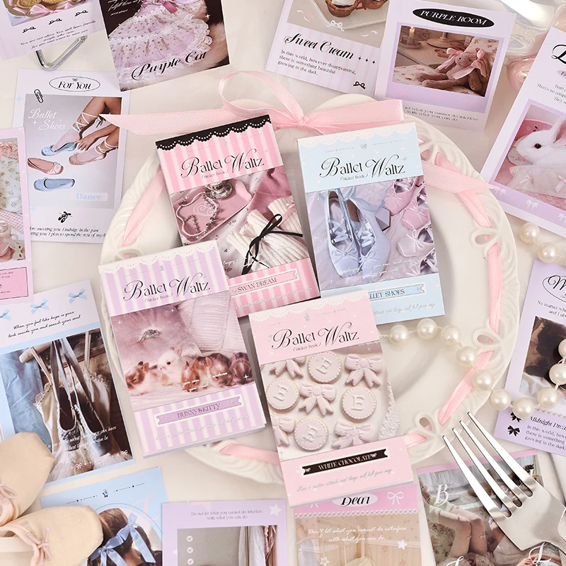 30 pcs Ballet Waltz series  Material Paper Decoration Scrapbooking Diary Album Collage Cute Background Foundation Paper