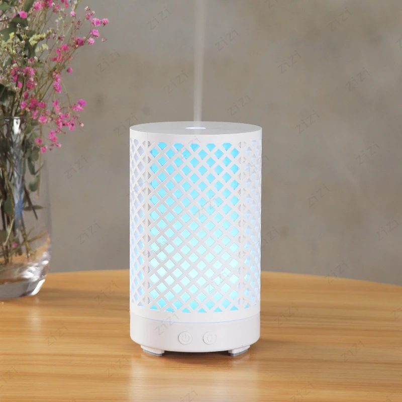 Hollow Grid Wood Grain Essential Oil Aromatherapy Machine USB Purified Air Ultrasonic Humidification Aromatherapy Machine
