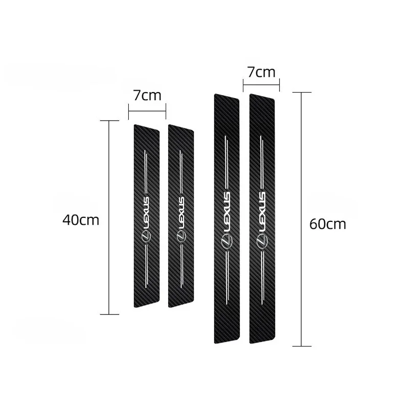 4Pcs Car Door Sill Stickers Anti Scratch Protection Accessories For Lexus IS250 IS300 ES300 CT200h GX460 LX570 NX300 ES200 RX350