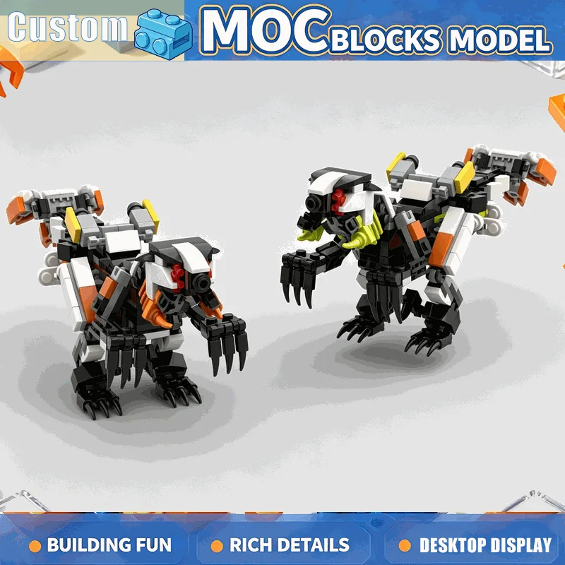 ​564PCS Dual Element Robotic Beast Building Blocks Sci Fi Creature Model Creative DIY Assembly Brick Set Collection Display Gift