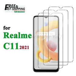 Screen Protector For OPPO Realme C11 2021 Tempered Glass High Aluminum 9H HD Clear Transparent Case Friendly
