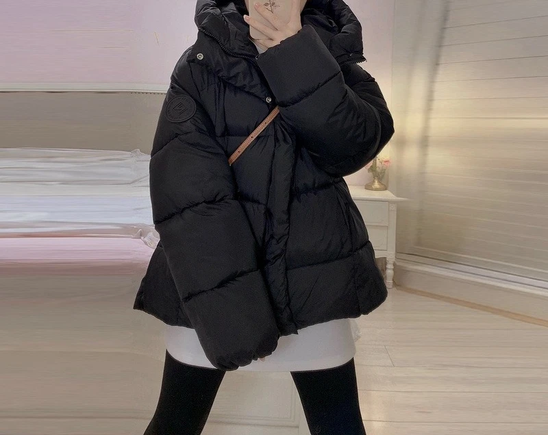 

2025 Winter New Fashionable Leisure Thickened College Style Cotton Coat Women's Bright Color Coat