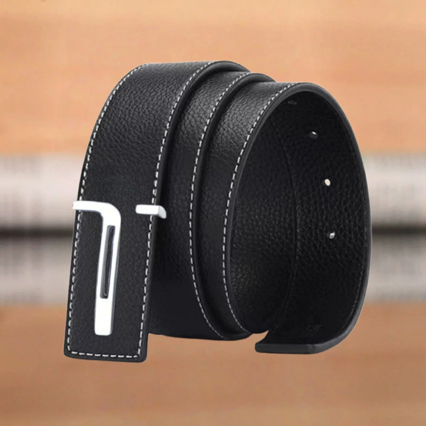

Мужской ремень с модной пряжкой, стильный и универсальный ремень из сплава для мужчин, индивидуальный деловой стиль, идеальный подарок.