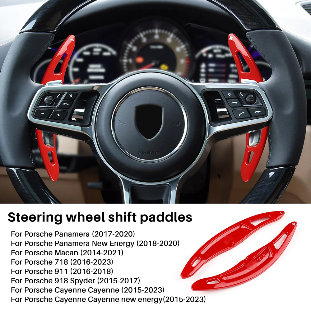 

Car Steering Wheel Shift Paddle Shifter For Porsche Panamera Macan 718 911 918 Spyder Cayenne Car Styling Extend Shifter Sticker