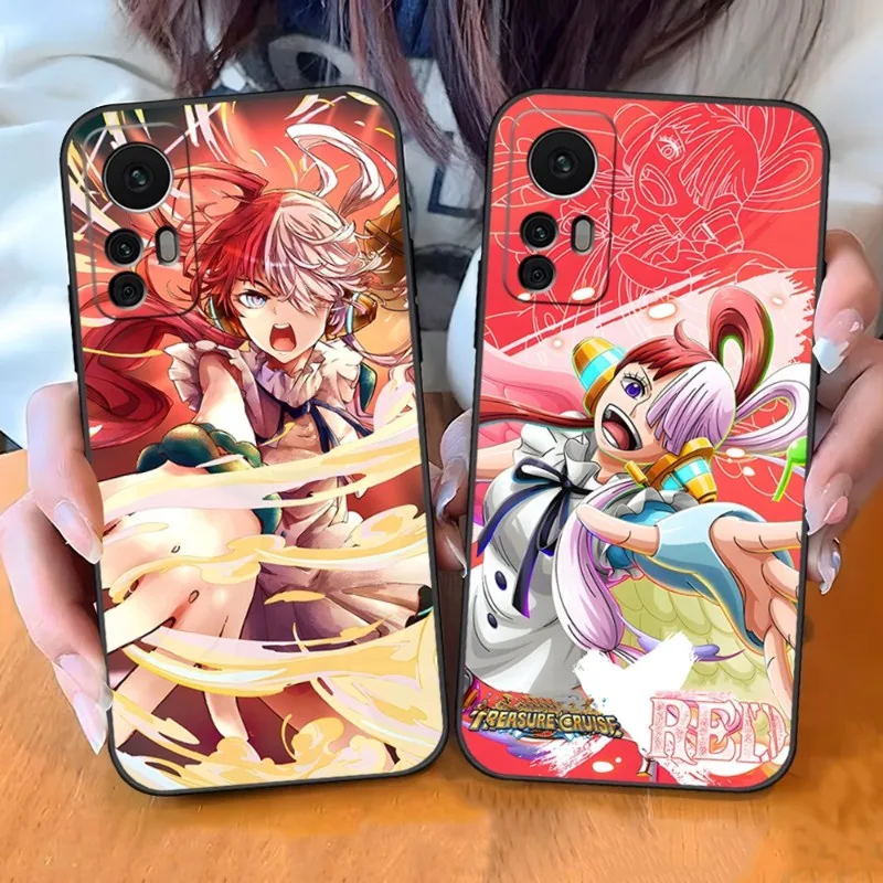 Anime Red Haired Singer Uta Phone Case For Redmi 9 10 9T 9A 8 Note 12 11 10S 9S 11S Pro Plus POCO X5 Pro X3 Nfc Luxury Cover