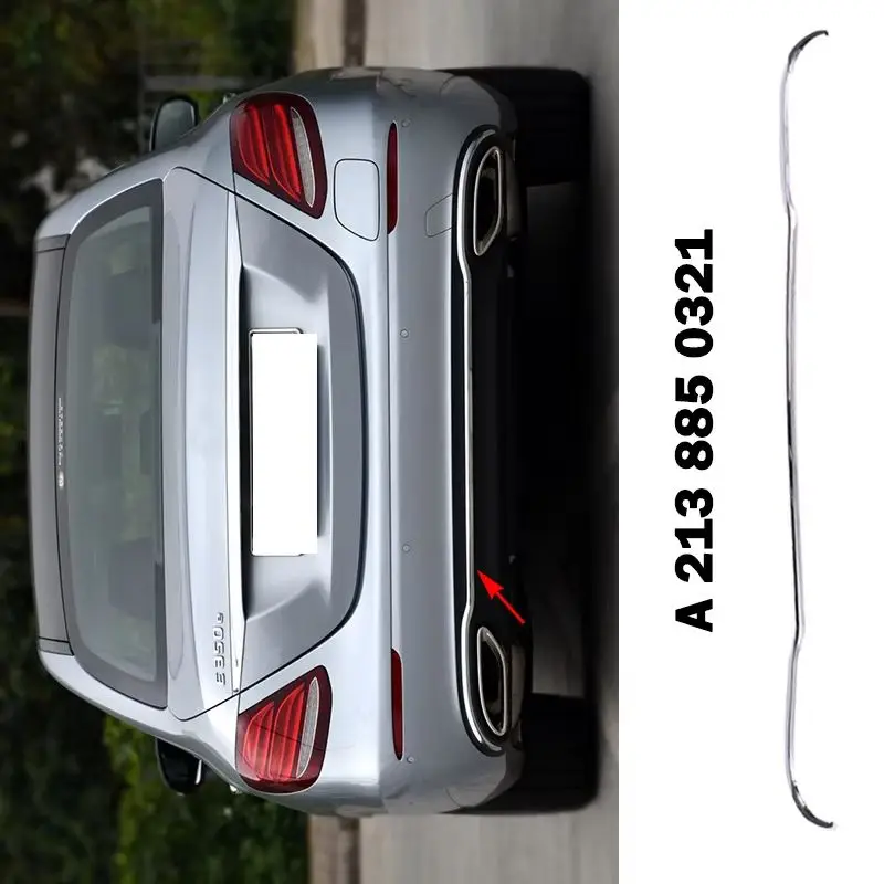 

Rear Bumper Chrome Trim Chromium Styling Spoiler Diffuser For Mercedes Benz E Class W213 E200 E350e E220d a2138850321