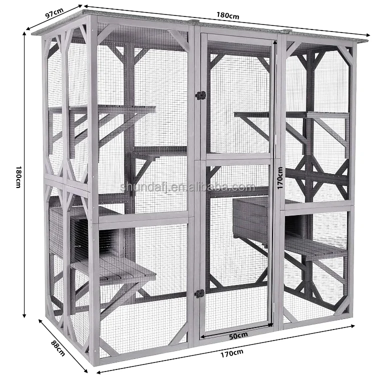 SDCH011-B Eco-friendly Outdoor Wooden Enclosure For Reptile Cage Chameleon Lizards Guanas Cage Cat House view 6