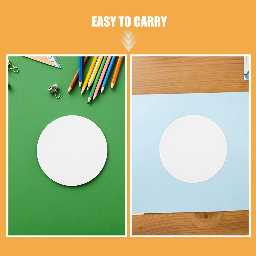 100 قطعة من أوراق الورق المقوى المستديرة للرسم، سطح أملس، متين وخفيف الوزن، مثالي للمشروعات الفنية اليدوية #5