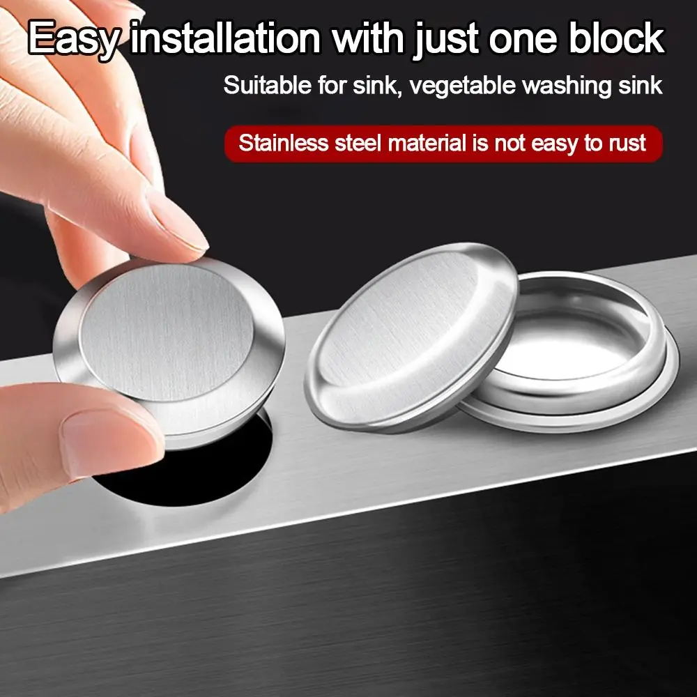 

New Stainless Steel Sink Plug Anti-leakage Silver Water Stopper Drainage Seal Plug Bathroom