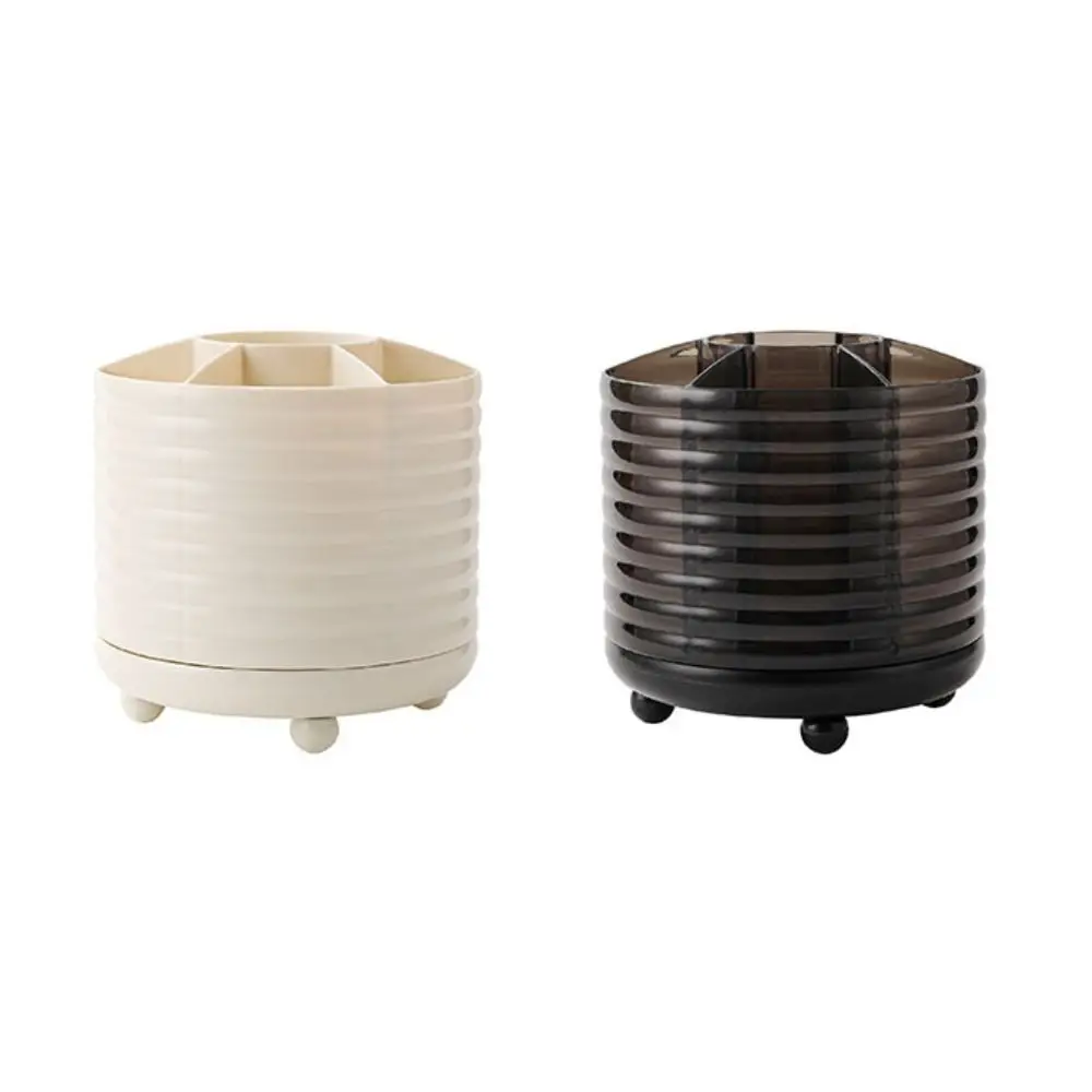 

360° Rotating Pen Container with 7 Compartments Large Capacity Makeup Brush Holder Space Saving Plastic