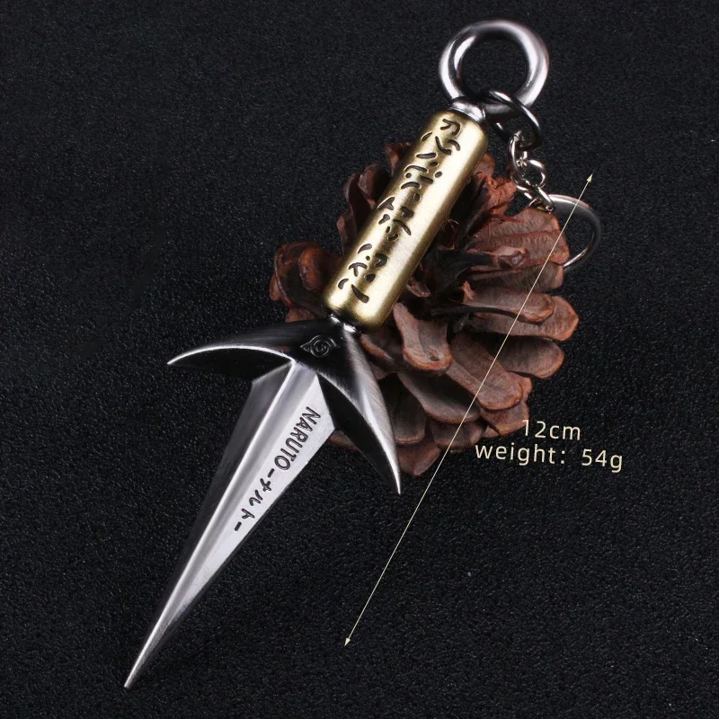 12CM NARUT The Art of Fly Raytheon Kunai Anime Peripheral Yellow Flash Namikaze Peripheral Powerful Metal Model Sword Gifts Toys