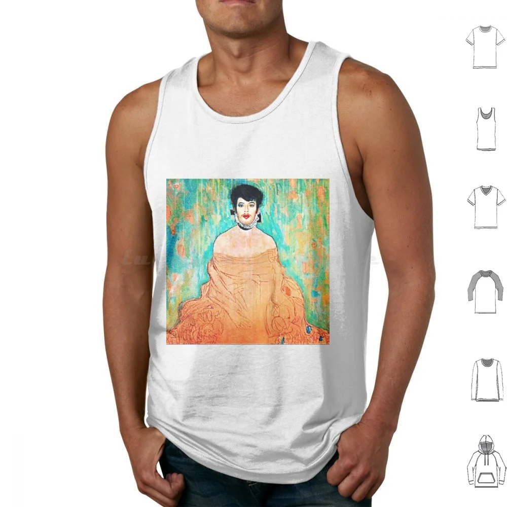Lady In Orange Tank Tops Vest Sleeveless Queer Orange Androgyny Gender Pride