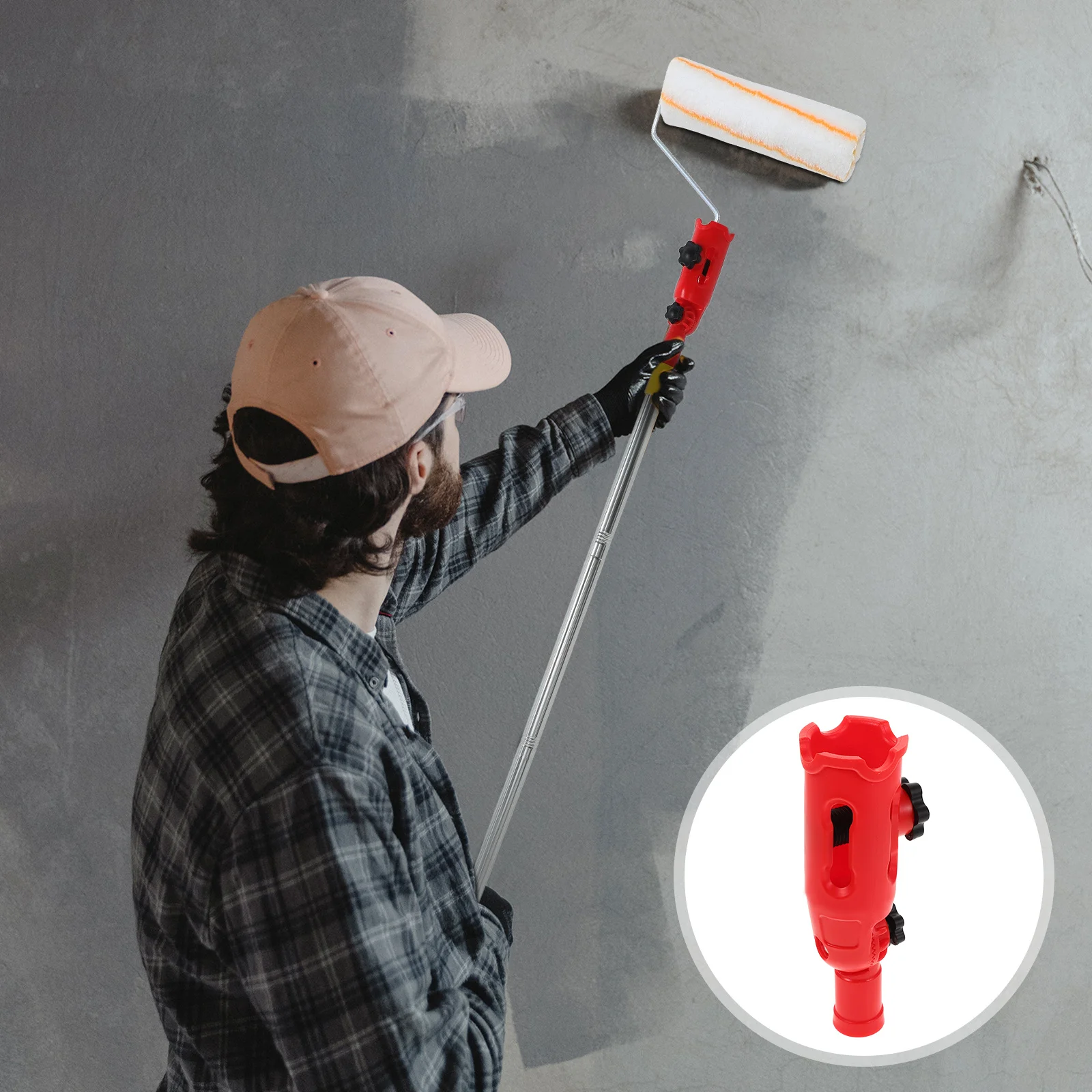 

Многоугольный регулируемый стержень для малярной кисти, валик, безопасный зажимной инструмент, универсальный шарнир, легкий телескопический столб, вращающийся