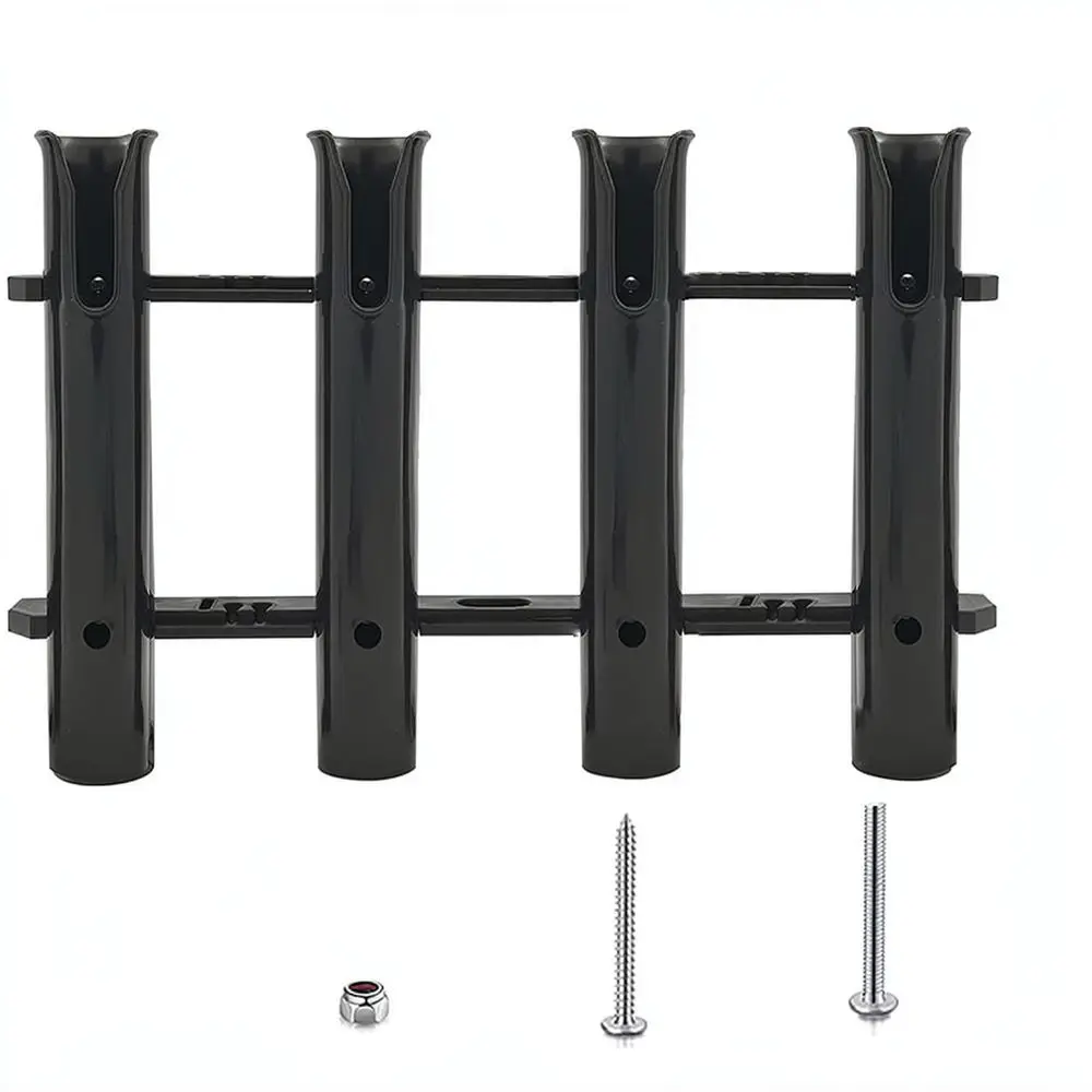 Quad Tube Fishing Rod Holder For Boat Yacht Accessories Plastic Marine Rack Stand Vertical Deck Mount Storage Organizer
