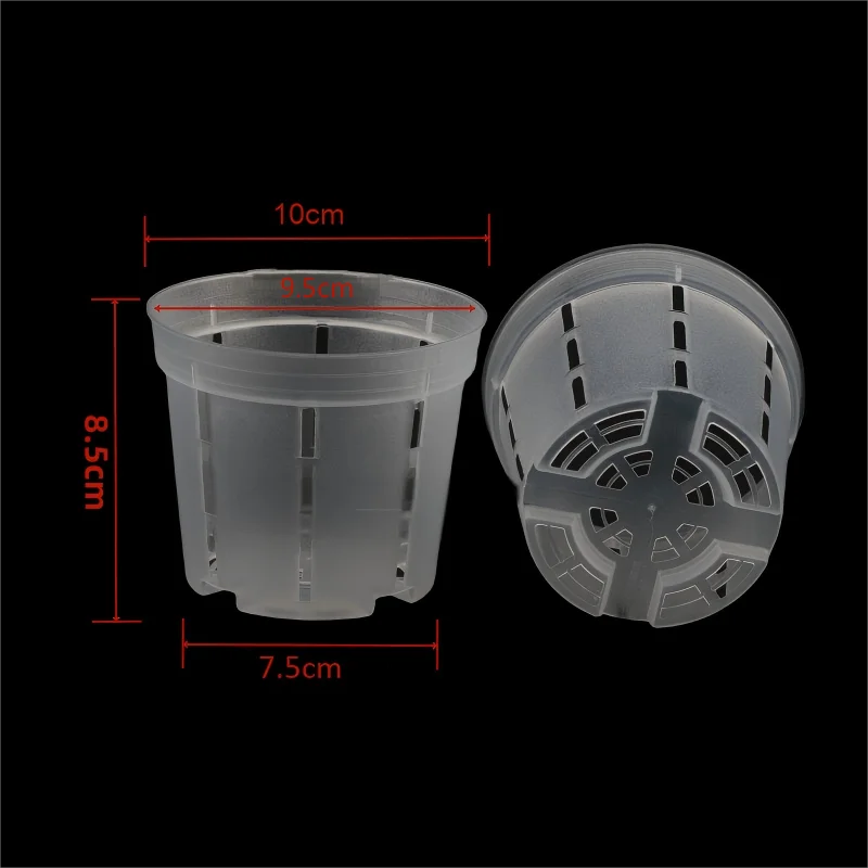 5Pcs Plastic Orchid Pots Root Control Transparent Flowerpot with Holes Bonsai Pots for Flower Breathable Orchid Planters