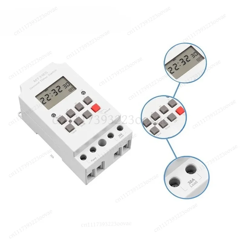 L-MT316S Programmable Digital Time Switch Weekly Timer 25A 30A 110V 220V for Industrial Control, Replacement Part