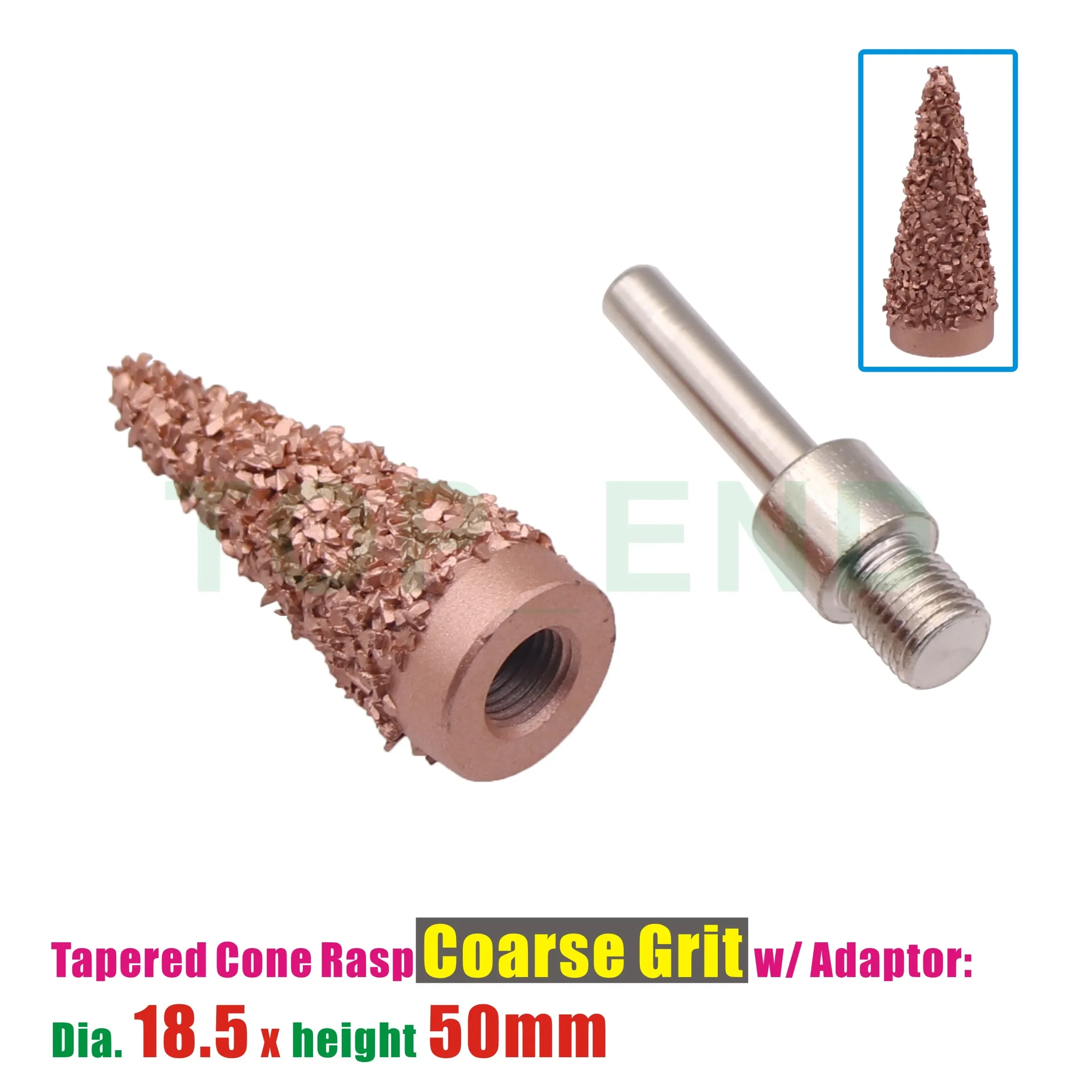 1pc Coarse Grit Buffing Wheel Tungsten Carbide Rasp Round Faced / Tapered Cone / Pencil Rasp with Arbor Adaptor Wheel Grind Rasp