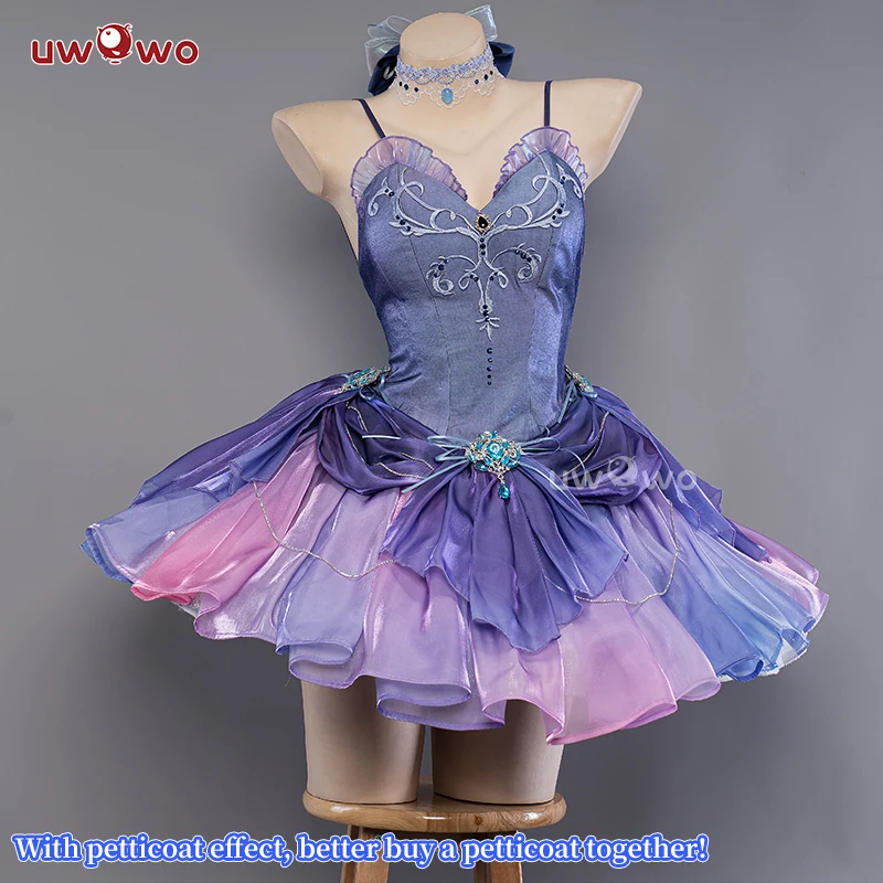 IN STOCK UWOWO Ganyu/Keqing Ballet Cosplay Genshin Impact Cosplay Fanart: Ganyu Ballet Dress Ganyu&Keqing Halloween Costumes