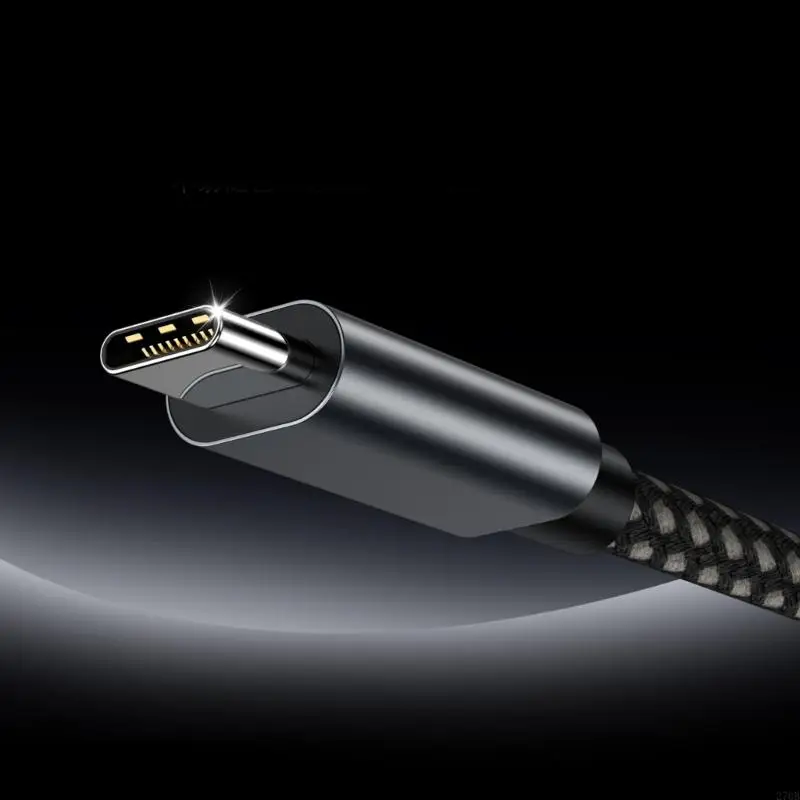 كابل شحن USB C مزدوج 100 وات 2 في 1 سلك شحن سريع مع شريحة ذكية للوحة الهاتف 15 جهازًا لوحيًا