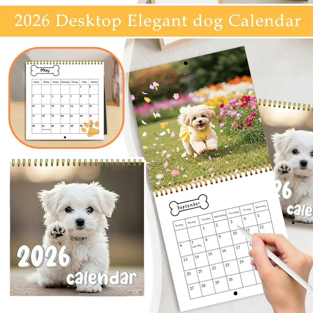 

Funny Party Gifts For Friends 2026 New Dogs Calendar - Year Monthly Planner Agenda Schedule Organizer Wall Calendar Decoration