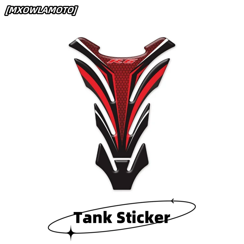 

3D Sticker Carbon Look Motorcycle Tank Pad Protector Stickers Case for YZF600 YZF-R6 R6S Tankpad Decals