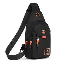 Bolso de pecho cruzado para hombre, bandolera impermeable con múltiples bolsillos