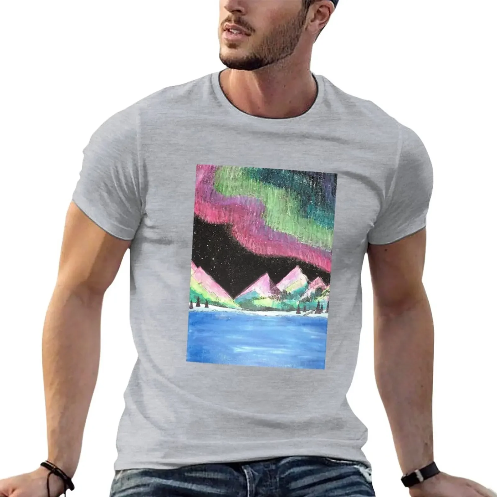 

Neon Northern Lights T-Shirt boys t shirts cute clothes funny t shirt plus size t shirts men clothings