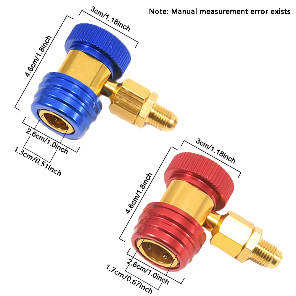 Nuovo Freon R134A H/L Auto Car attacco rapido connettore adattatori in ottone aria condizionata refrigerante regolabile AC collettore Gauge