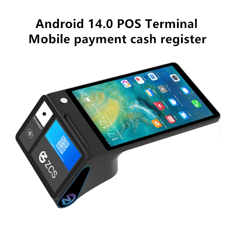 

Android 14.0 POS Terminal Dual Screen 4G Mobile Payment Cash Register with Scanner NFC Thermal Printer for Small Business