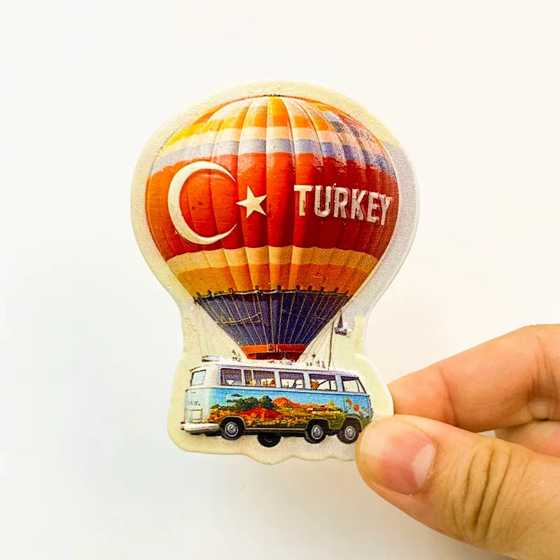 

3D magnetic fridge magnets, buses, hot air balloons, India, tourist souvenirs, fridge stickers, resin paintings, gifts