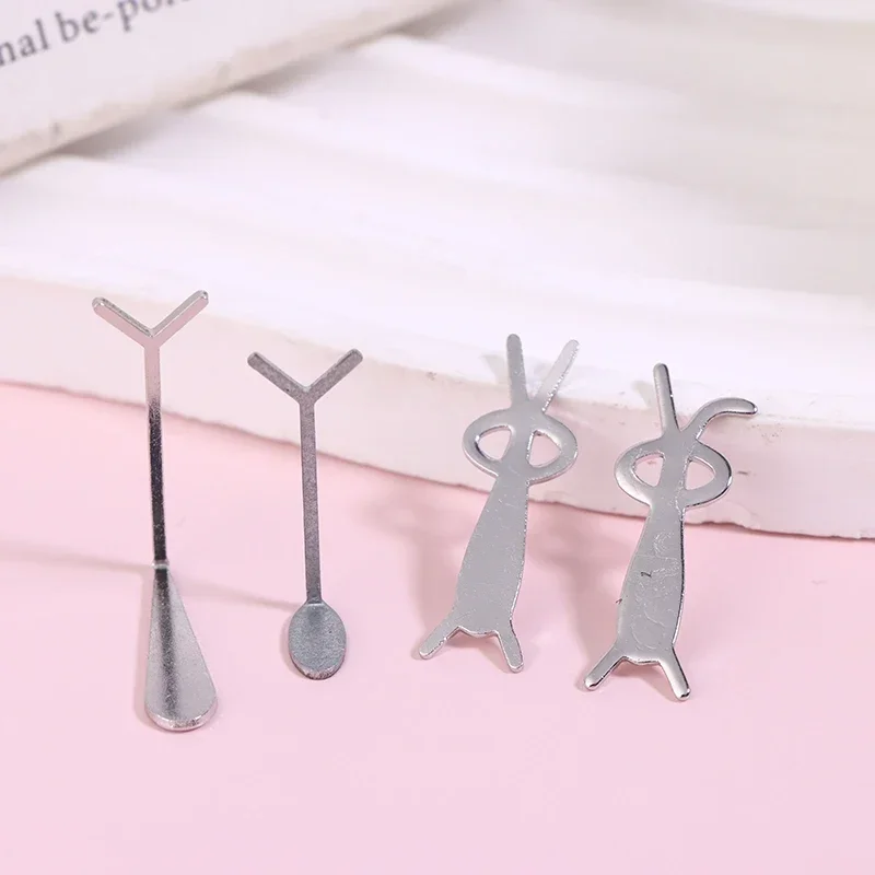 5 pçs bonito multi-função coelho coração forma gato olho ímã dobrar orelha coelho padrão y forma adequado para diy gel polonês magnético