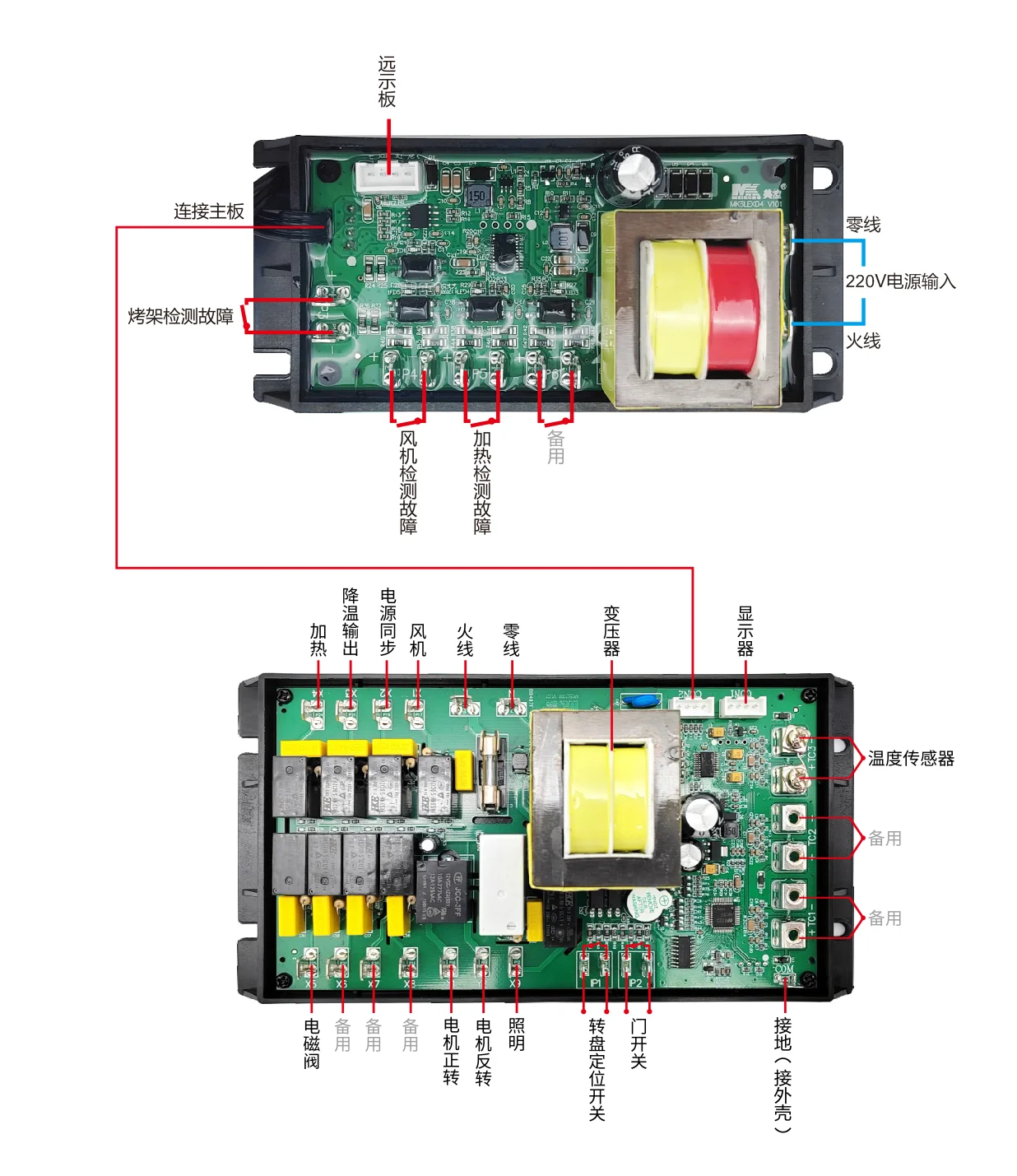 10.1 Inch Plastic LCD Touch Screen Rotary Furnace Controller MK6A01 Convection Oven Thermostat with  &  Support