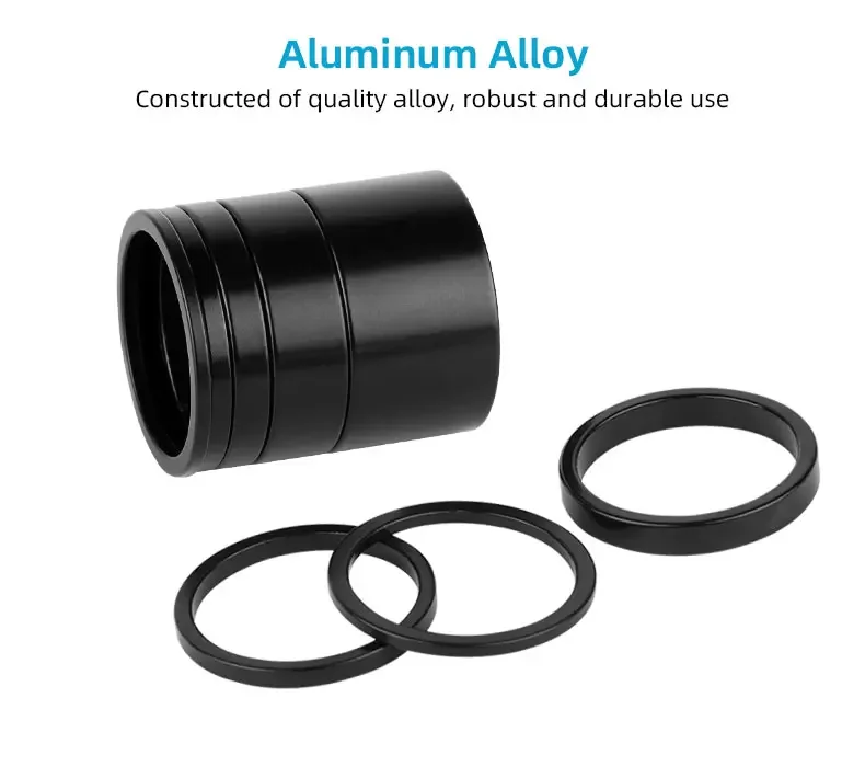 Kit Distanziali Per Manubrio Bicicletta 1 1/8'' - 11 Pezzi In Alluminio (2/3/5/10mm) Con Tappo Sterzo E Artiglio Ahead Per Mountain Bike E Bici Da Strada