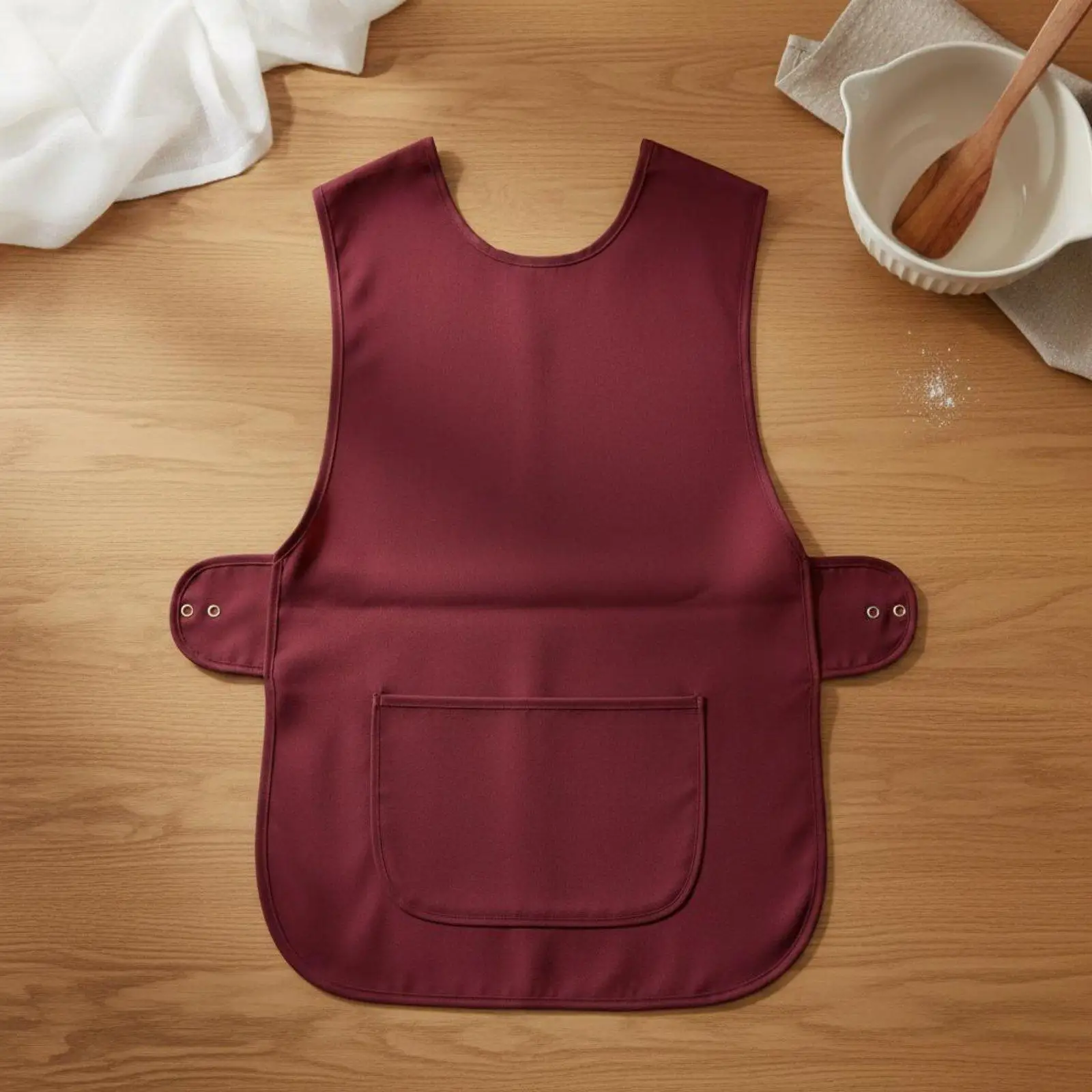 Sleeveless Polyester Apron Vest for Restaurant Staff with Custom Logo Printing Space for Promotional Work Uniform