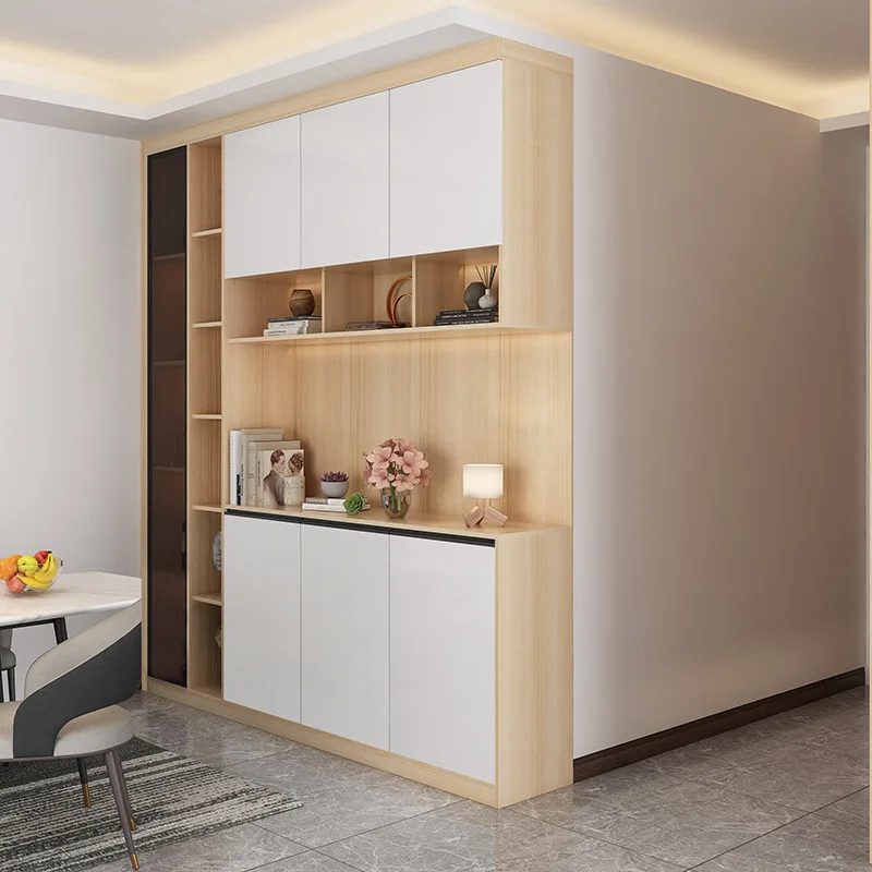 Hong Kong C-shaped cabinet glass door wine cabinet dining side cabinet integrated combination living room display multi-function