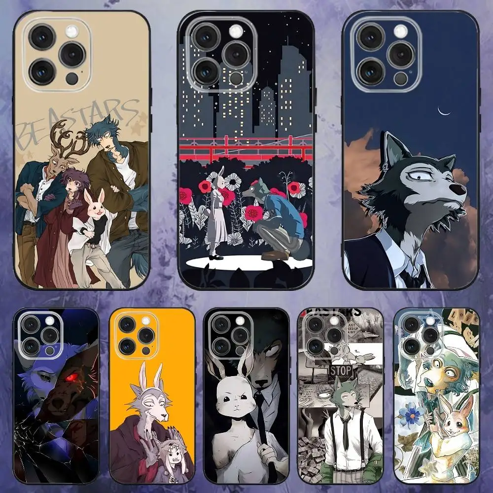 

Cute B-Beastars Anime Phone Case For iPhone 16e,16,15,14,13,12,11,Pro,X,XS,Max,XR,Plus,Mini Soft Black Cover