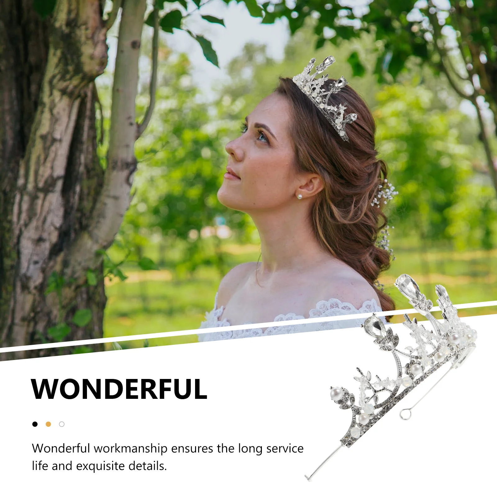

1Pcs Birthday Crown Girl Tiara Rhinestone Headdress Elegant Hair Decoration Wedding Party Bride Crown Girl Tiara