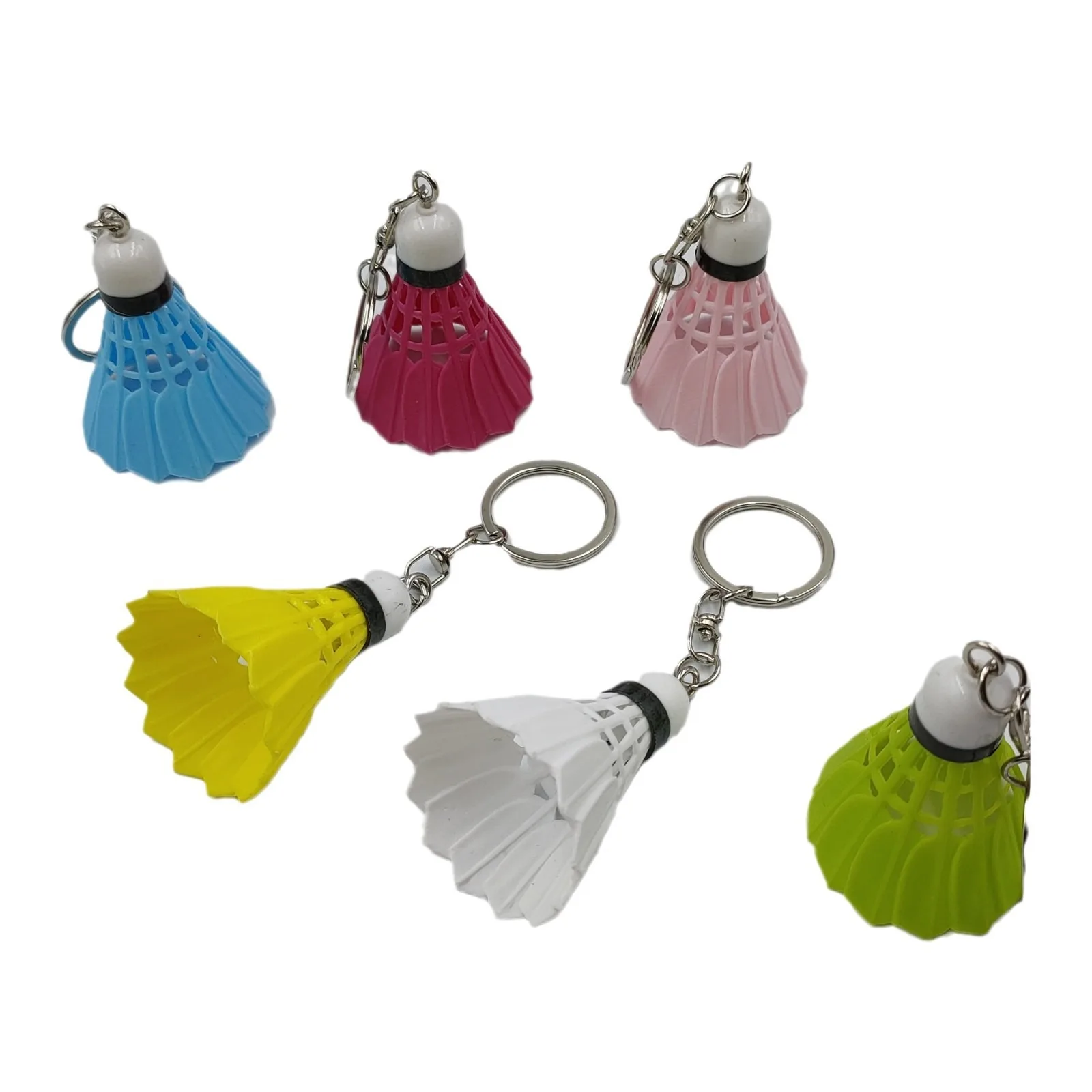 1pcs Plastic Simulated Badminton Keychain Pendant Bag Pendant Sports Gift Accessories