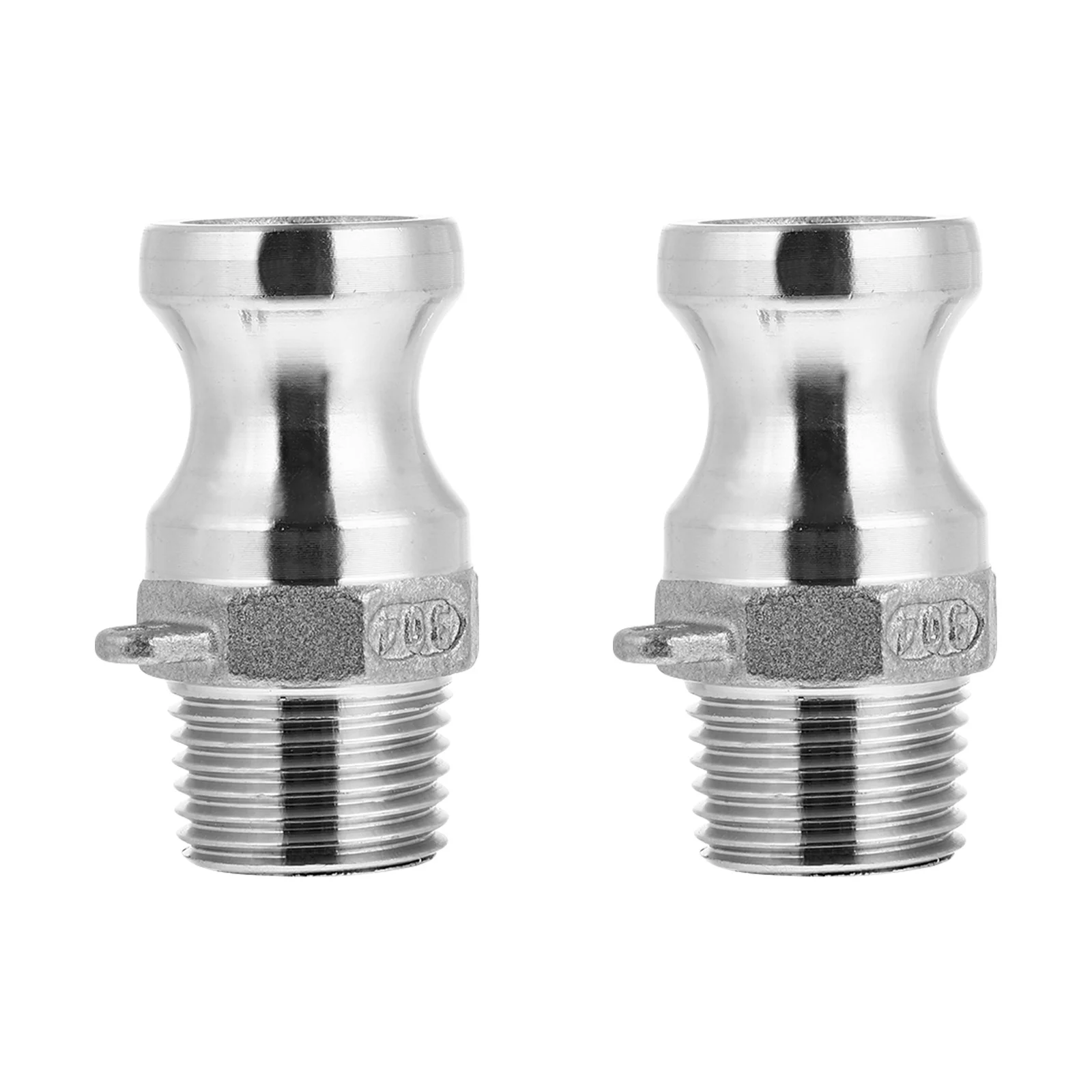 

2pcs Type F Cam Groove Adapter Stainless Steel Spool Hose Fitting For Industrial Water Petroleum Systems Tube Connector