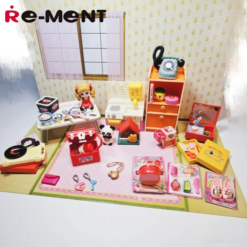 Hot Anime Showa Retro Memories My Room Blind Box Action Figure Pvc Miniature Scene Model Statue Rement Twisted Egg Gift Toy